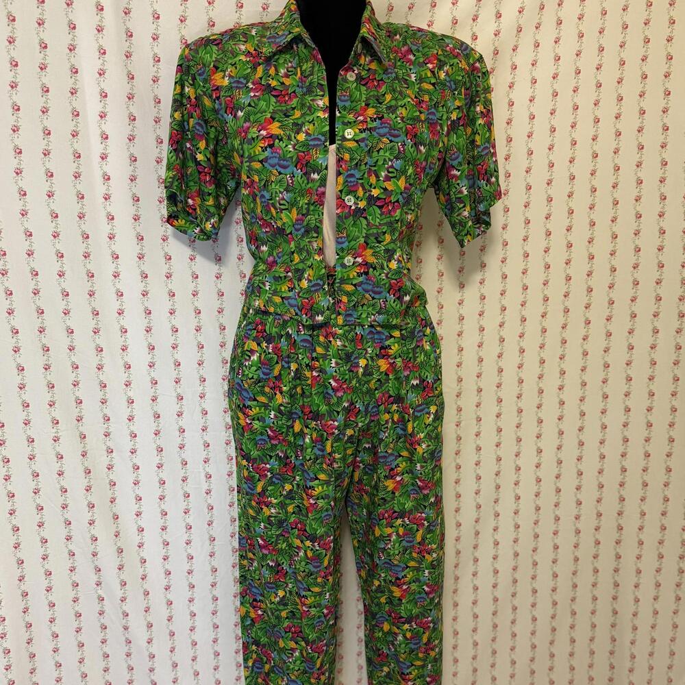 Vintage Liz Sport Two-Piece Jungle Set size M
